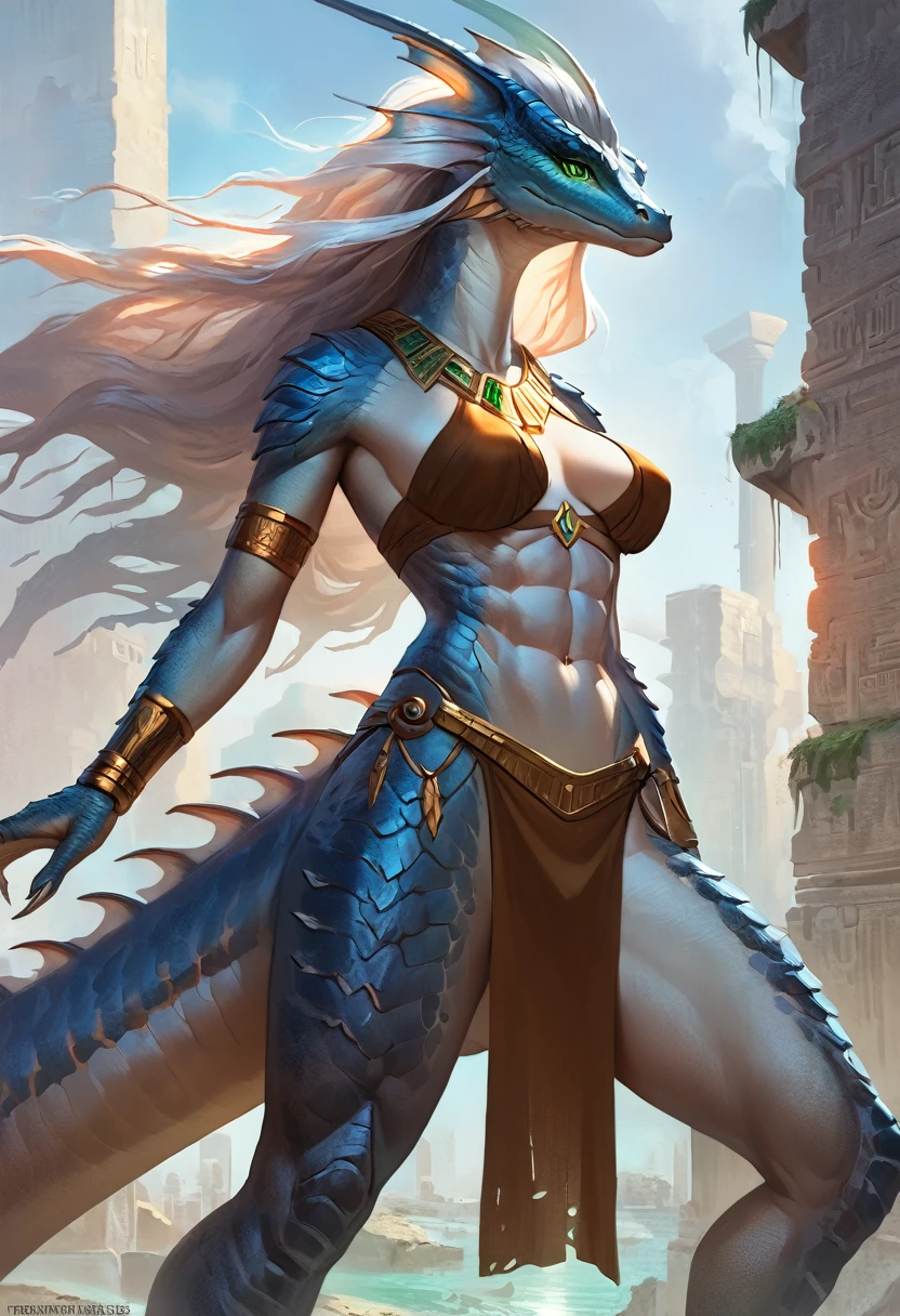 Dragon girl, big chest, day, sexy, sensual, detailed, uploaded to e621, beautiful and detailed portrait of an anthropomorphic dragon ((female))) kenket, ross tran, ruan jia, bonifasko, uploaded to e621, zaush, foxovh, back view, spine, tail from the spine, scalie, silver scalie, movie lighting, metallic bikini, standing, very bright moon lights, open legs, long hair