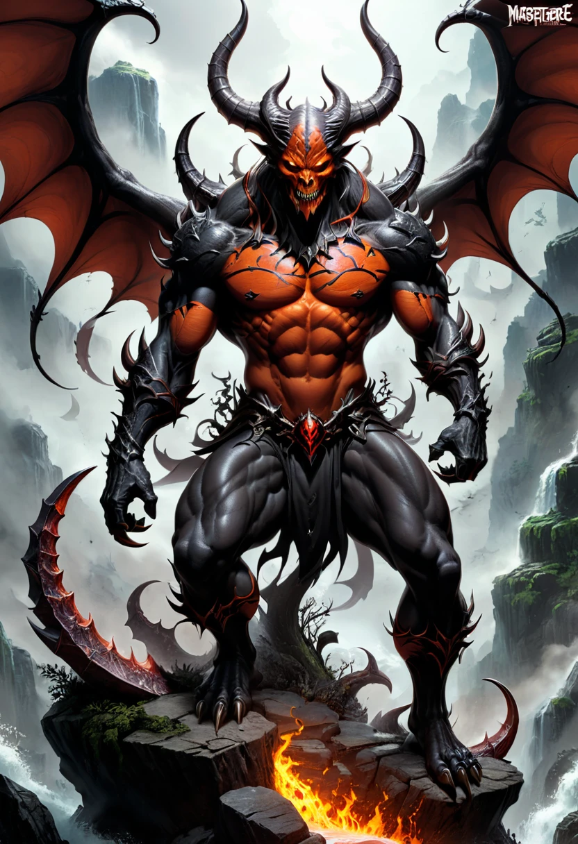Lava Demon, (masterpiece, best quality, Professional, perfect composition, very aesthetic, absurdres, ultra-detailed, intricate details:1.3), by Todd McFarlane