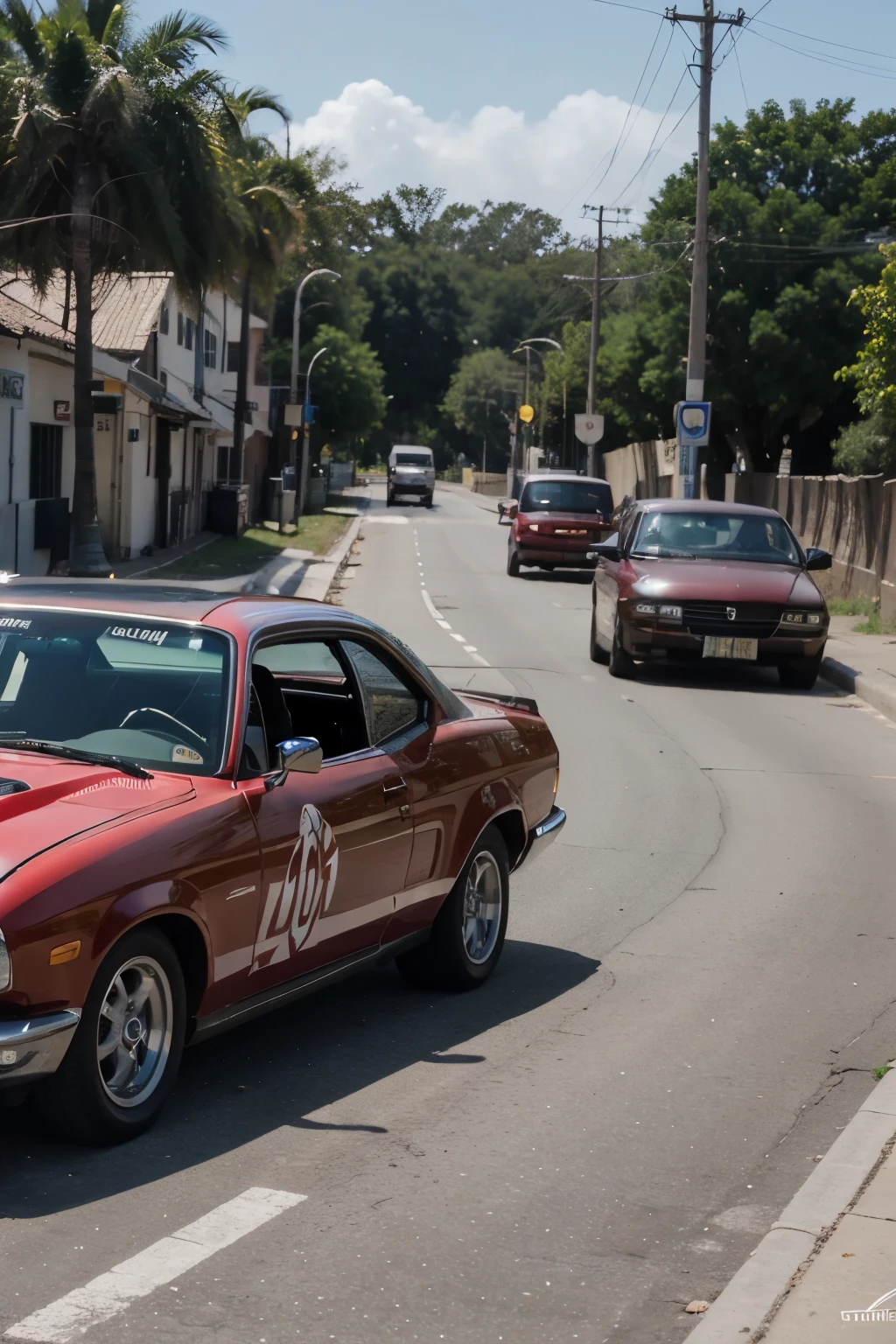crie um banner para um canal do youtube com o nome de BDS (dibecos) com um fundo de alguns carros com blur
