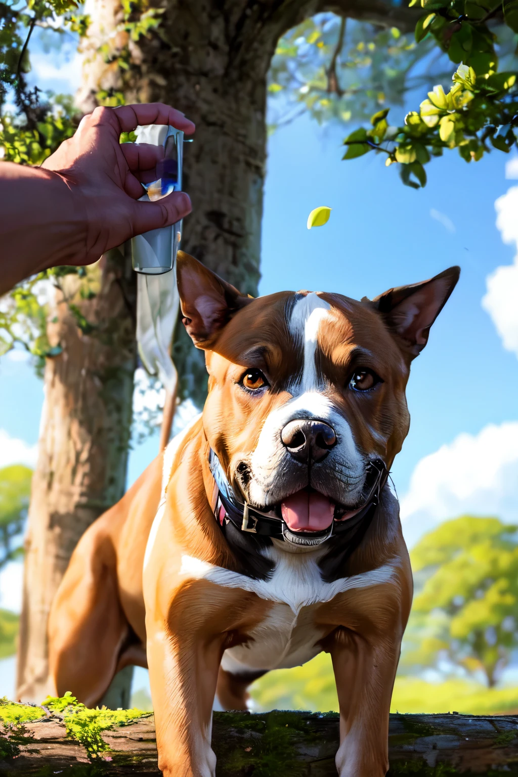 Foto aproximada de um gangster irlandes com um pitbull, detalhes realistas, fundo branco, Corpo transparente, Visible veins, fios, Altamente detalhado, head, tronco, Breathtaking, sharp focus,  A mais bela forma de caos, Nome BlackDog