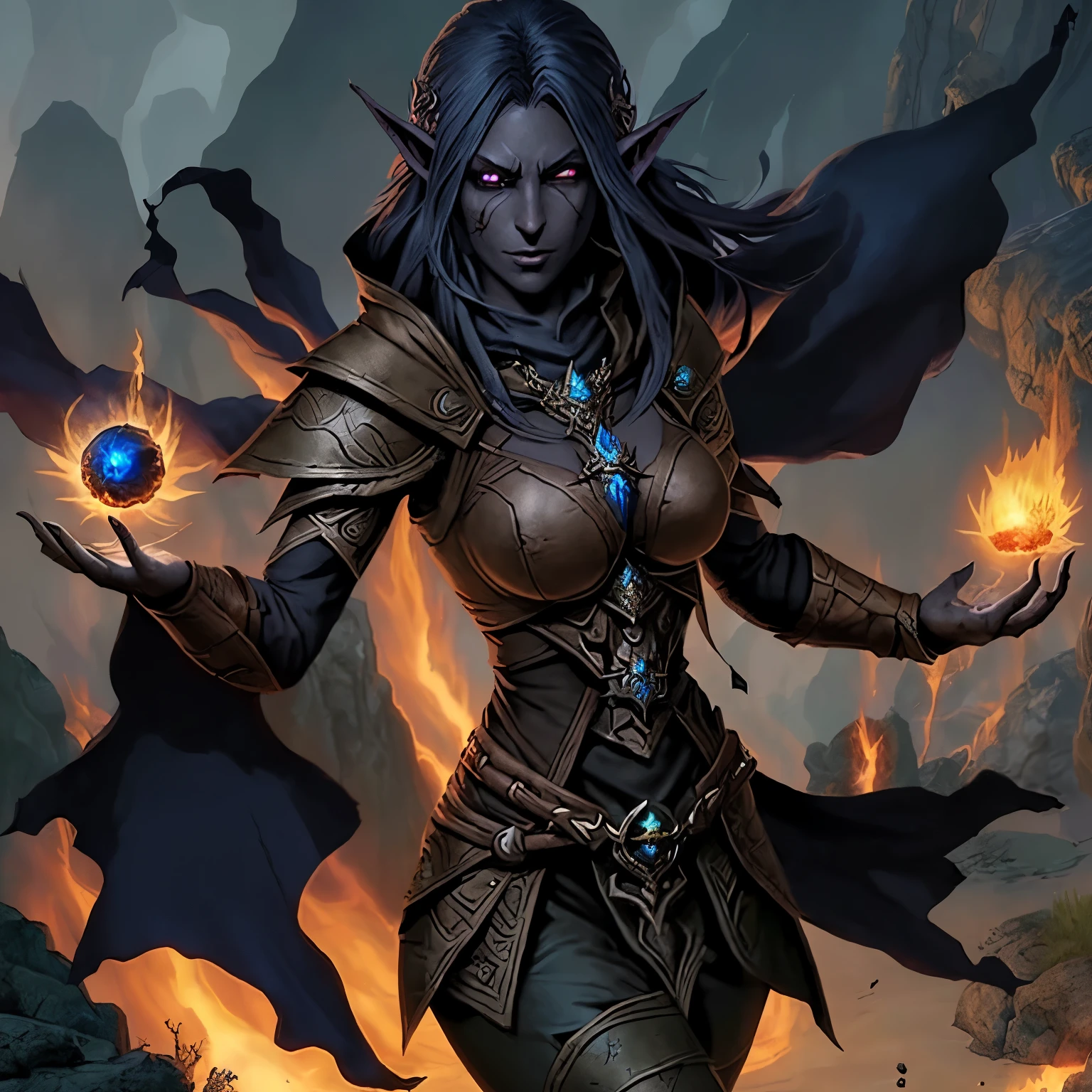 "Dark Elf of Noreak - Drunhar" full mage power explosion