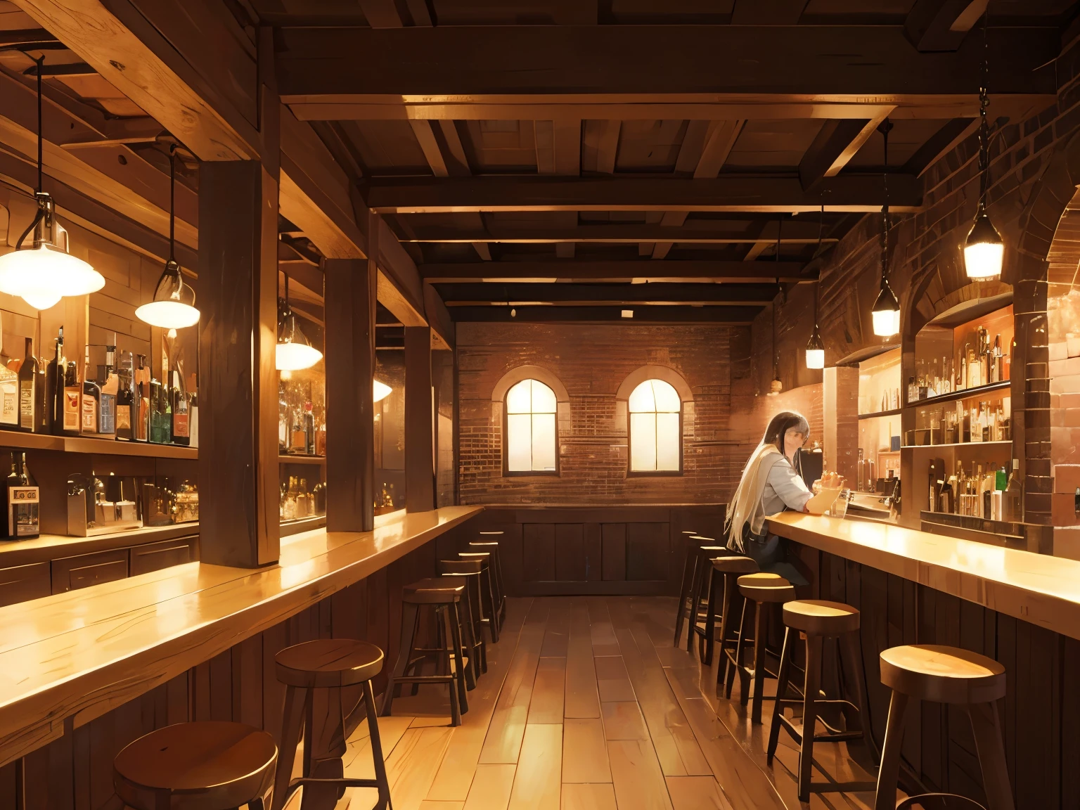 bar interior, ((medieval)), medieval people in