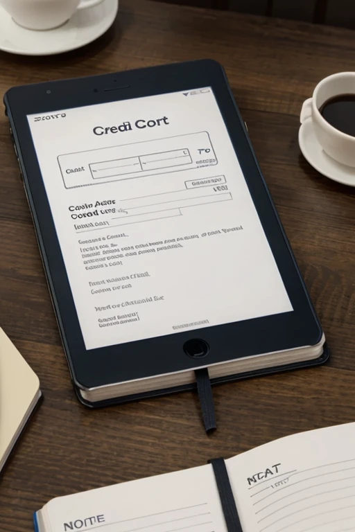 A notebook showing "Credit Score"