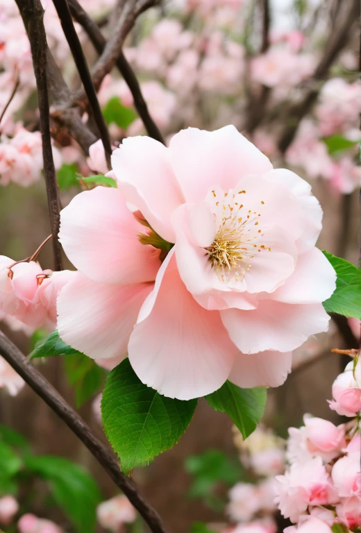 A Chubby goddess, captivating pose, cherrys blossom, real skin texture,