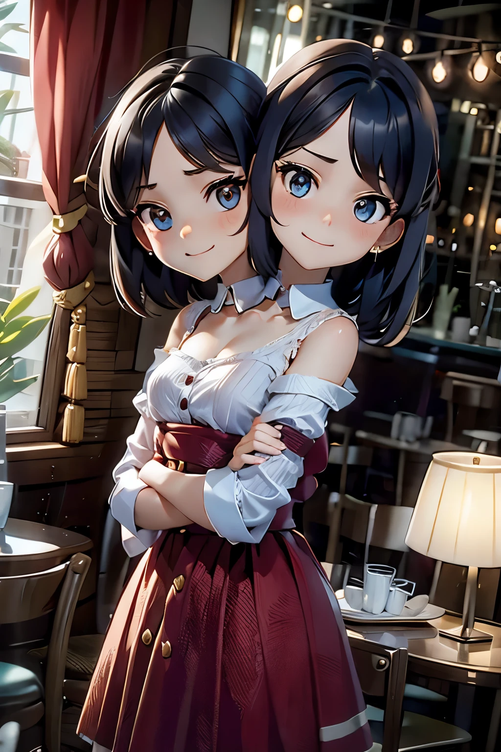 conjoined, 2heads, girl with two heads instead of one, 2head