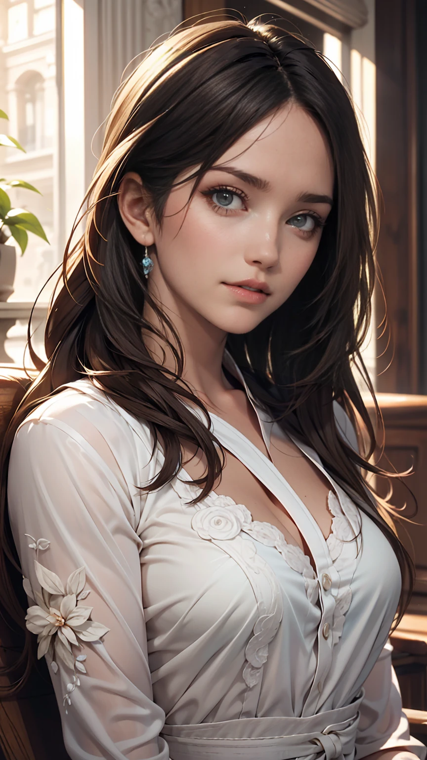 high quality, 最high quality, Realistic, RAW Photos, Realistic, Ultra-realistic 8K CG, Super detailed, High resolution, masterpiece, 1 girl, 18-year-old, Beautiful face of a woman, Soft Face, elegant, Long Hair, blue eyes, Light blue eyes, close, Intricate details, Detailed Texture, Fine details, Front Face , Natural female body, sexy, Very beautiful young woman's face,