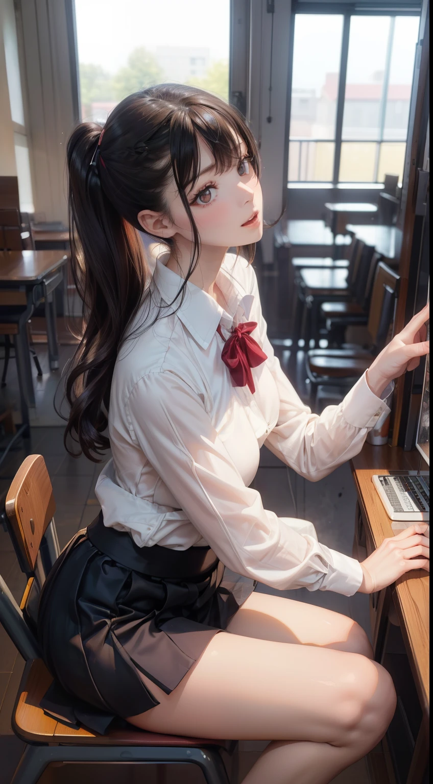 (Tabletop, Digital Art, Digital Illustration, 4K, 8k, Very detailed, Beautiful images, Clear images, Realistic, RAWphotograph, Perfect Face, Perfect Lines, Perfect Eyes, Soft lighting) woman1名, (長いBlack Hair,Straight hair,Bullish gaze,beauty,Solid makeup,woman,Small Tits:1.3),Two handsome men in suits, (human,Man in suit,Muscular,Strong shoulders,Adult male,Boyish Hairstyles,British Gentleman Style,A man in his 30s with a cool expression,A 28-year-old man with a bright smile:1.2),donutショップ、donut、Eat-in、There are many donuts lined up、Sailor suit、Knee-length pleated skirt、A loose cardigan、kiss、Couple、couple kissing、Romance、Sex、Sexをする、Overall light pastel tones Men and women embracing each other facing forward 1:1 、I love you、make out、男性がwomanに触れる、Sexy Girls、blouse、ribbon、Short pleated skirt、Hug from behind、One boy。Handsome man talking in your ear、男性がwomanを後ろからつかむ、Excited face、Ecstasy、photograph、masterpiece、highest quality、High school classroom Mating with a male womanを抱きしめて吸う男 男性とSex Big Breasts Open your legs upwards、Black Hair、長い髪のwoman Round eyes とても美しい顔をした背の高いwoman M-shaped feet Focus on the thighs ejaculation ejaculation sperm your Sexy fucks male teacher、Photograph the entire body from below at an angle、Sex、High school classroom Mating with a male 男性とSex Big Breasts plump areola Round eyes とても美しい顔のwoman Open your mouth and stick out your tongue ejaculation ejaculation sperm sperm smeared Photograph the entire body from below at an angle