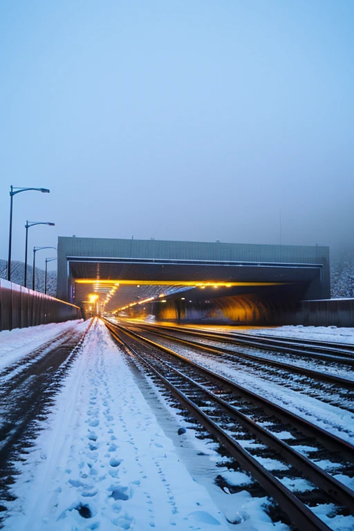 Once we passed through the long border tunnel, we found ourselves in a snowy country.