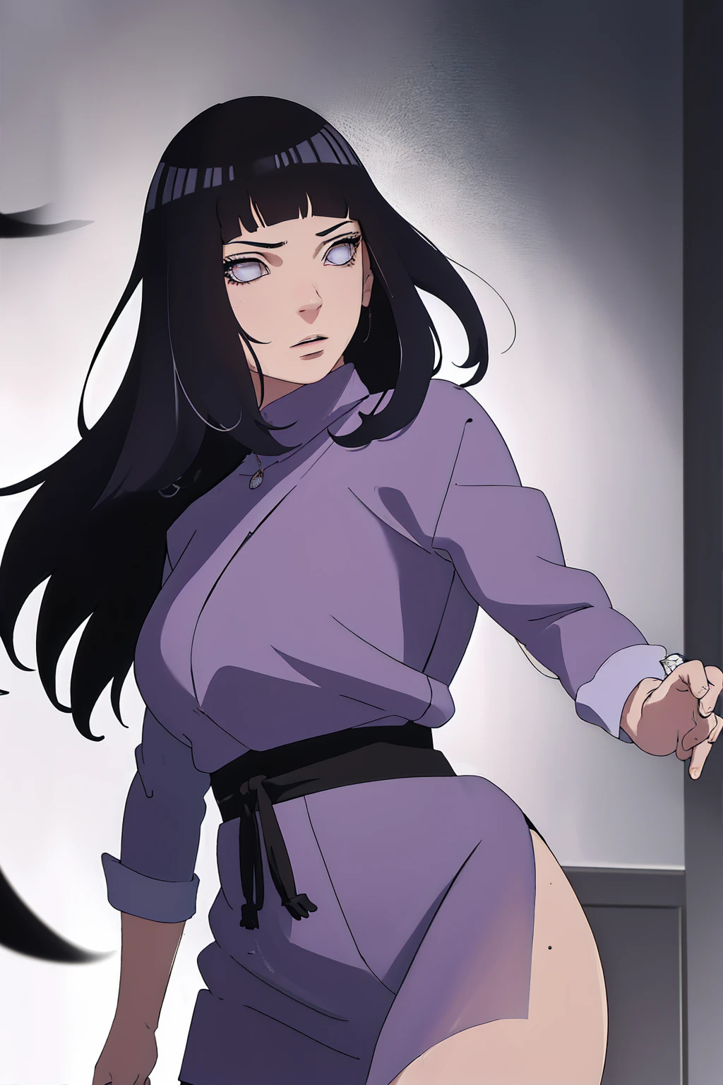 (best quality,4k,highres,masterpiece:1.2), (ultra-detailed), (realistic,photorealistic,photo-realistic:1.37), (HDR,UHD), (portrait), (vivid colors), (long legs), (clearly elongated face), (beautiful detailed eyes), (beautiful detailed lips), (extremely detailed eyes and face), (long eyelashes), (sharp focus), (physically-based rendering), (black long hair, flowing in the wind), (torn clothing), (powerful kick in mid-air, mid-air kick), (intense), (dojo background, background), (Chunin exams setting), (dynamic pose), (fierce expression), (motion blur), (stylish), (slender figure), (anime inspired), (glowing lights), (dramatic), (contrasting colors), (mysterious ambiance), (action-packed scene), (unique style), (eye-catching), (dashing), (evocative), (expressive), (intriguing atmosphere), (wet minidres), (dinamic poses), (short hair)