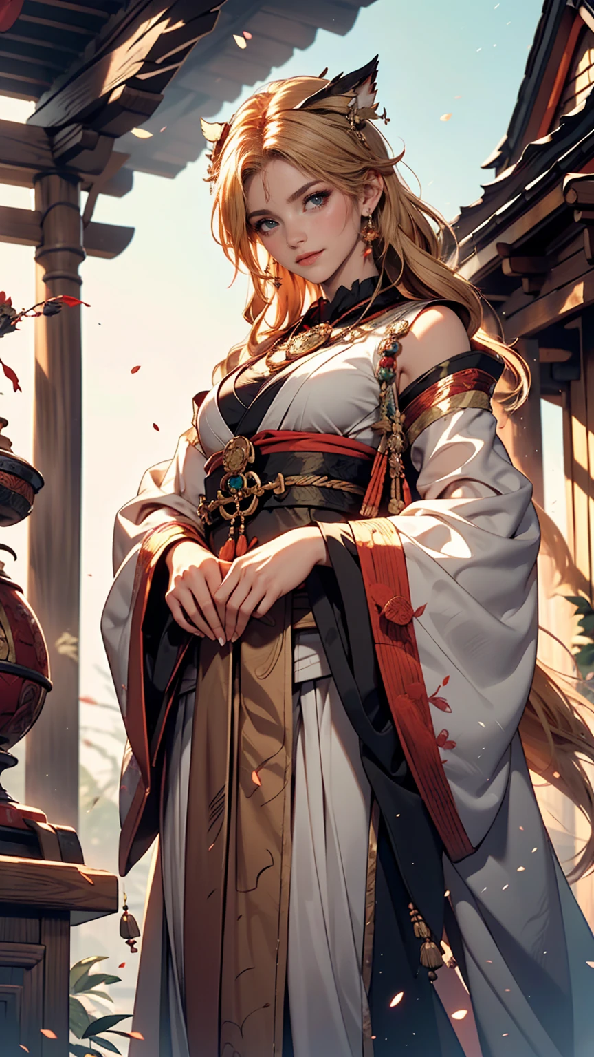 (One girl:1.3),alone,__Body parts__,, Official Art, unity 8k wallpaper, Super detailed, beautiful and aesthetic, beautiful, masterpiece, highest quality,A fantastic atmosphere, Calm palette, Calm mood, Soft Shading,, Shrine maiden, incantation, Amulet Familiar, Shrine maidenの務め,