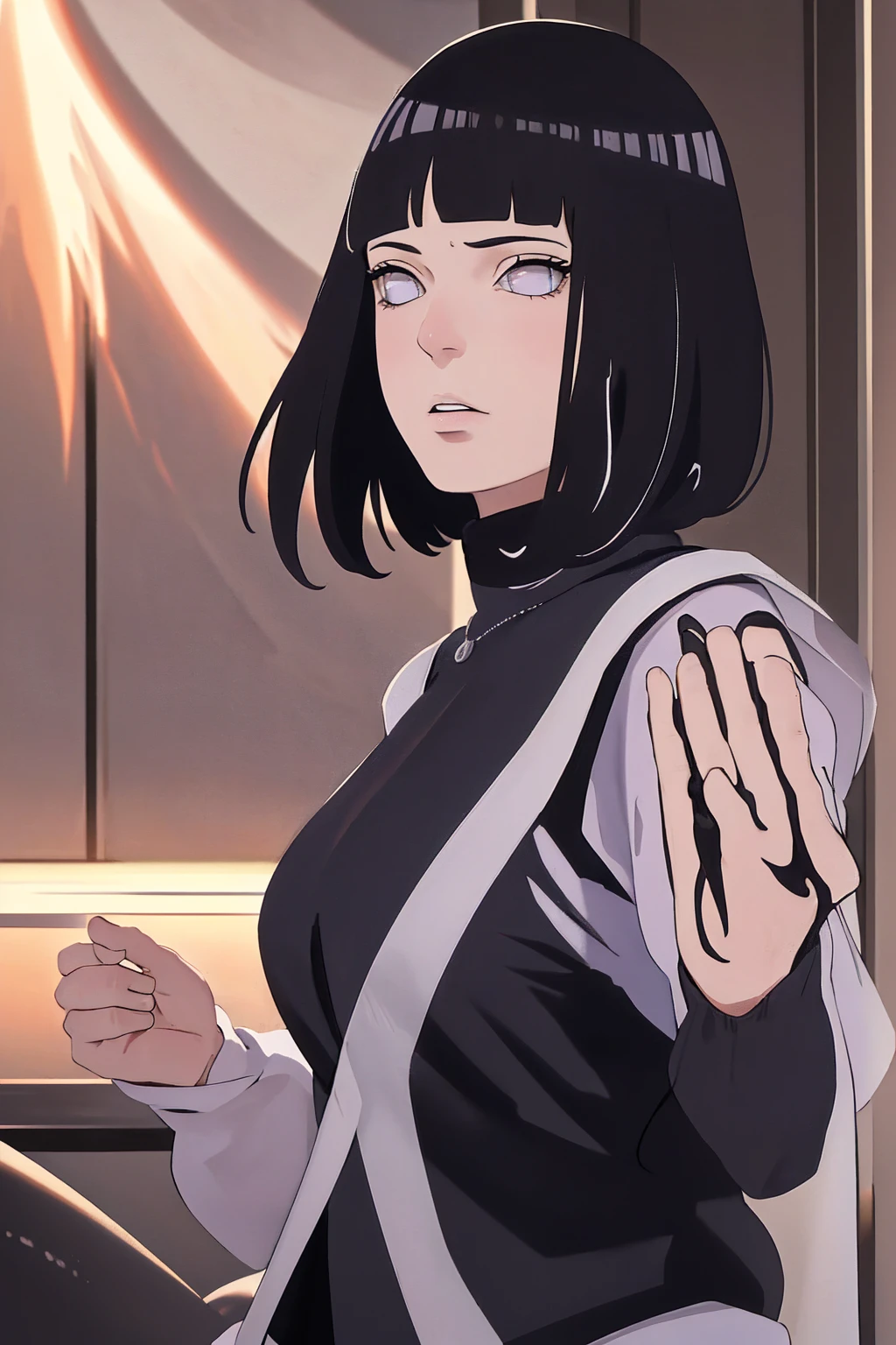 (best quality,4k,highres,masterpiece:1.2), (ultra-detailed), (realistic,photorealistic,photo-realistic:1.37), (HDR,UHD), (portrait), (vivid colors), (long legs), (clearly elongated face), (beautiful detailed eyes), (beautiful detailed lips), (extremely detailed eyes and face), (long eyelashes), (sharp focus), (physically-based rendering), (black long hair, flowing in the wind), (torn clothing), (powerful kick in mid-air, mid-air kick), (intense), (dojo background, background), (Chunin exams setting), (dynamic pose), (fierce expression), (motion blur), (stylish), (slender figure), (anime inspired), (glowing lights), (dramatic), (contrasting colors), (mysterious ambiance), (action-packed scene), (unique style), (eye-catching), (dashing), (evocative), (expressive), (intriguing atmosphere), (wet minidres), (dinamic poses), (short hair)