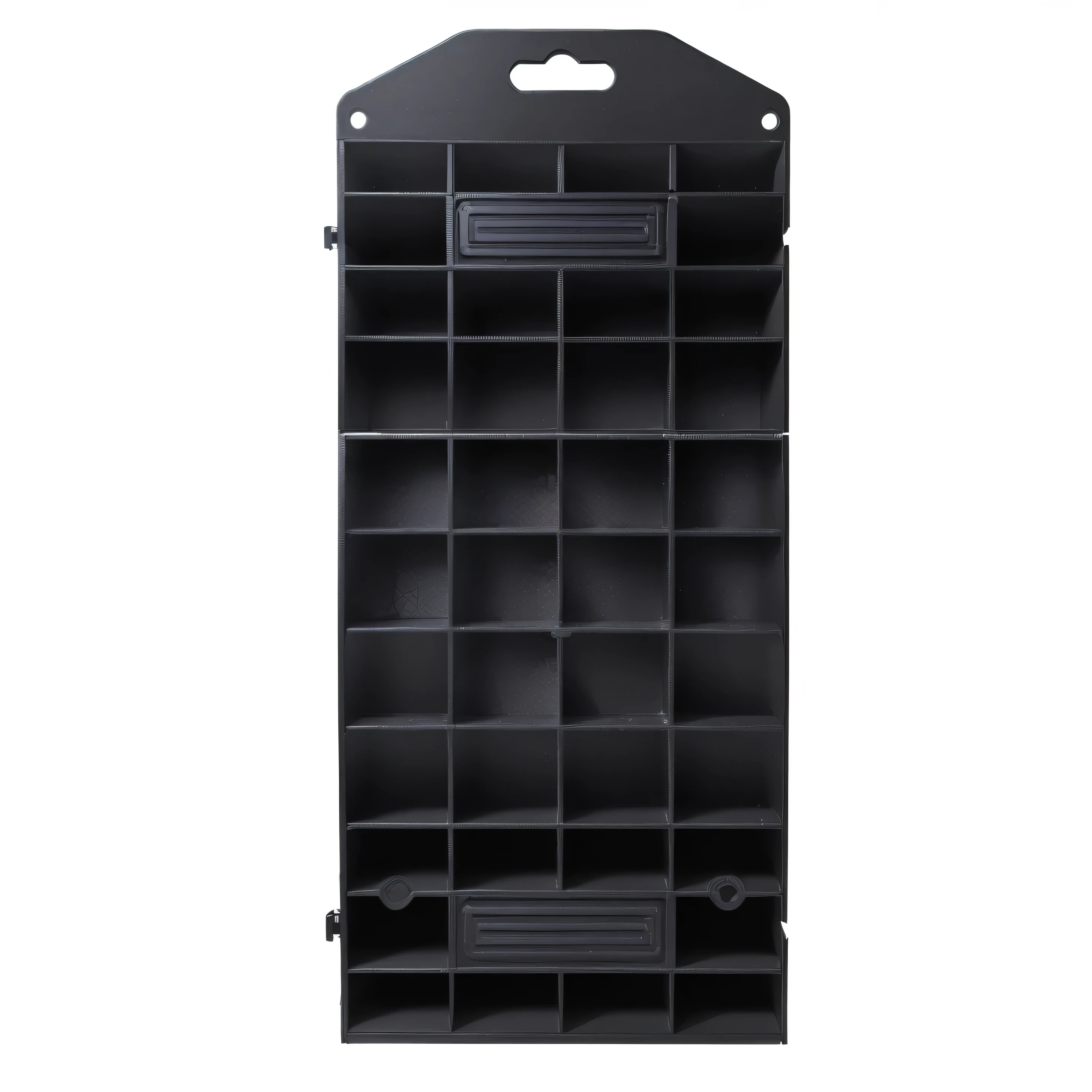 Close-up of black shelf，There are many shelves on the shelf, Bottom View, Bottom View, Bottom Angle, product photo, Sexual dysfunction, Product Image, official product photo, shelf, Official Product Image, Lightbox, Alps, 300 mm, 3 0 0 mm, Black dominant color, black plastic, Full product photo, Maximum, Product introduction photos，unbelievably realistic