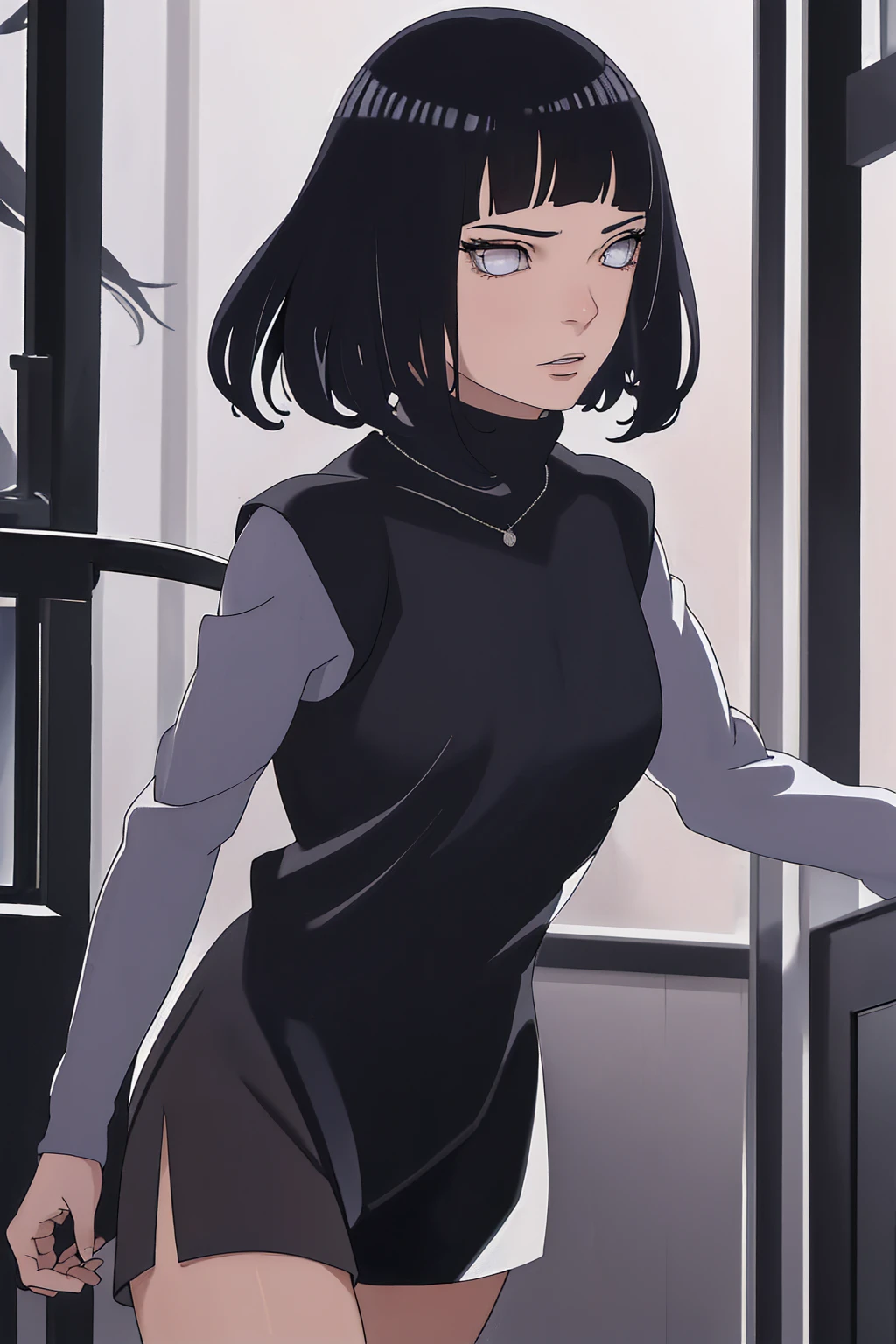 (best quality,4k,highres,masterpiece:1.2), (ultra-detailed), (realistic,photorealistic,photo-realistic:1.37), (HDR,UHD), (portrait), (vivid colors), (long legs), (clearly elongated face), (beautiful detailed eyes), (beautiful detailed lips), (extremely detailed eyes and face), (long eyelashes), (sharp focus), (physically-based rendering), (black long hair, flowing in the wind), (torn clothing), (powerful kick in mid-air, mid-air kick), (intense), (dojo background, background), (Chunin exams setting), (dynamic pose), (fierce expression), (motion blur), (stylish), (slender figure), (anime inspired), (glowing lights), (dramatic), (contrasting colors), (mysterious ambiance), (action-packed scene), (unique style), (eye-catching), (dashing), (evocative), (expressive), (intriguing atmosphere), (wet minidres), (dinamic poses), (short hair)
