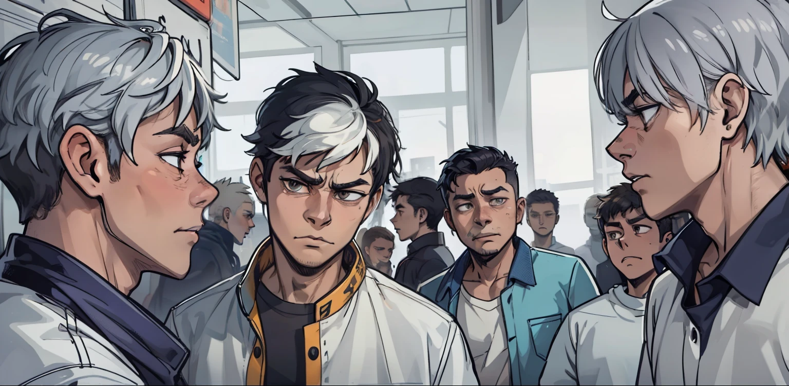 A 23-year-old gray-eyed man is upset and speaks sadly with disappointment
