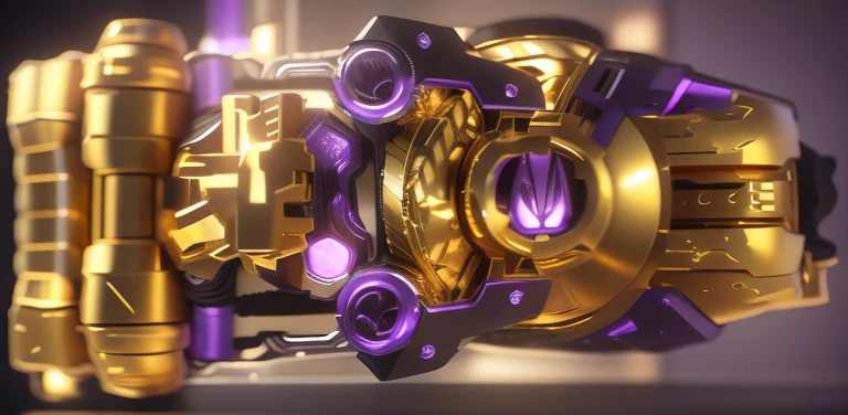 The color changes to gold and purple,Some gold and purple(Ensure its layering and armor texture,Gold as the main color)