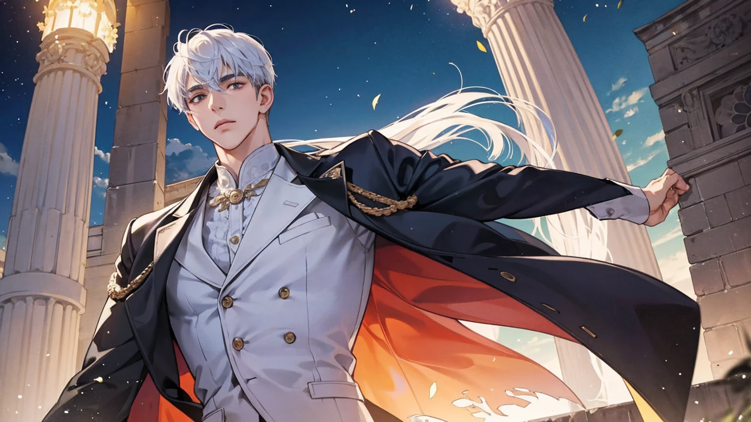 syojyomanga.Anime. Reincarnation of Roman Emperor Constantine the Great. A young man who plays a central role in a global luxury hotel resort group. He is hard working and efficient. Warm and sincere. He is kind and gentle, but he is also a cool-headed and ambitious man.York , United Kingdom . Cool summer evening. refreshing breeze. High quality suit. Bright and keen-eyed, he cherishes and embraces the girl he loves. hyper quality. Super beautiful. Sweet and elegant. modern classical. Luxurious and graceful.