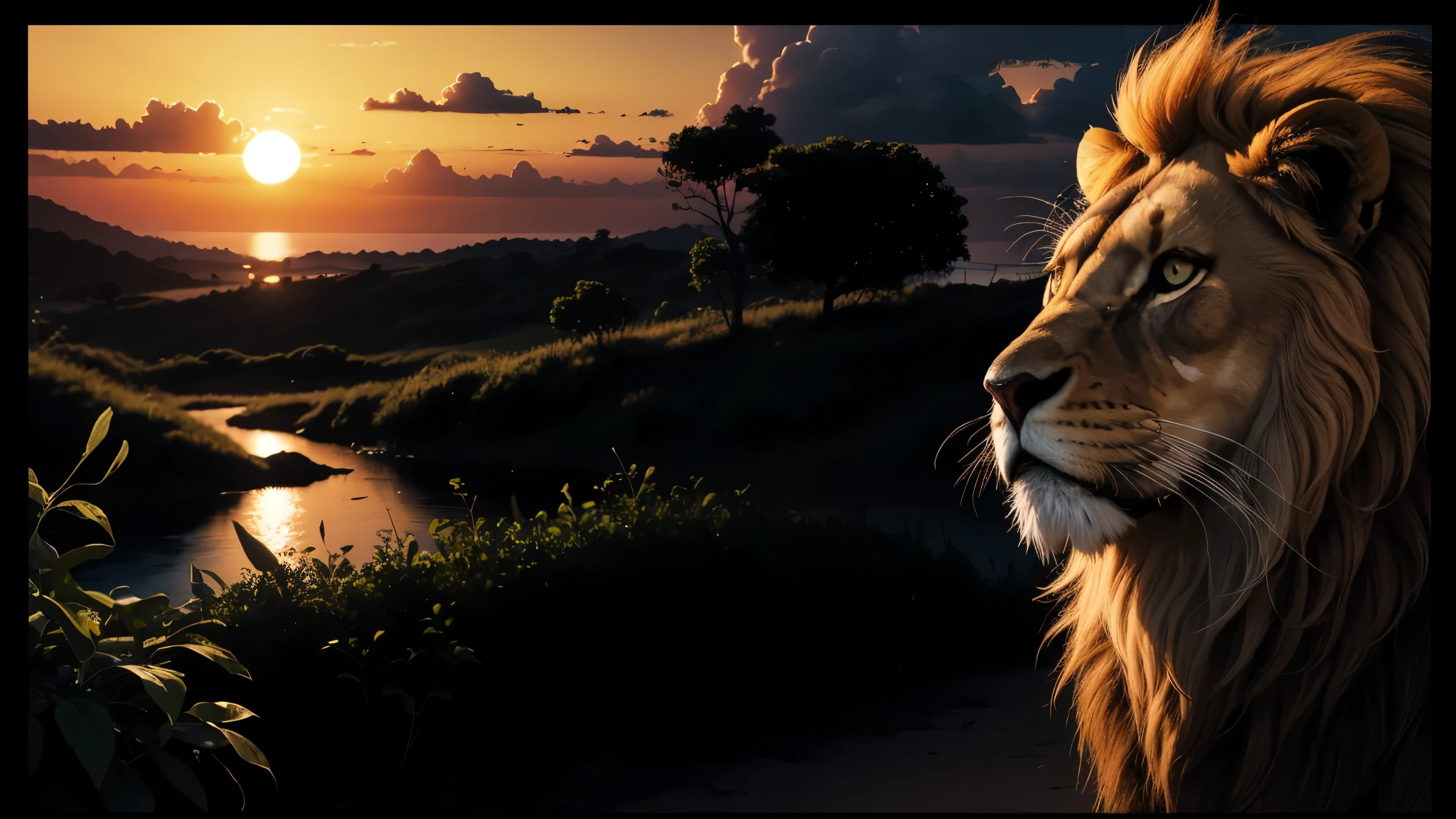 lion, Divine lion, naturais, Natureza, Natureza, Linda, Rendering, Fotorrealista, UltraHigh definition, 4K, texturasdetalhadas, Thunder, sombras detalhadas, cores detalhadas, por do sol, sol se pondo, sunset, Natureza Linda, Grande Divino, por do sol, contraste detalhado, Contraste realista, high resolution, cores detalhadas, fogo, eletricidade, divina criatura, 8k, Realista detalhado, 16K, 8k, High definition, contraste detalhado, Contraste realista, high resolution, cores detalhadas, fogo, eletricidade, divina criatura, 8k, Realista detalhado, elegante,