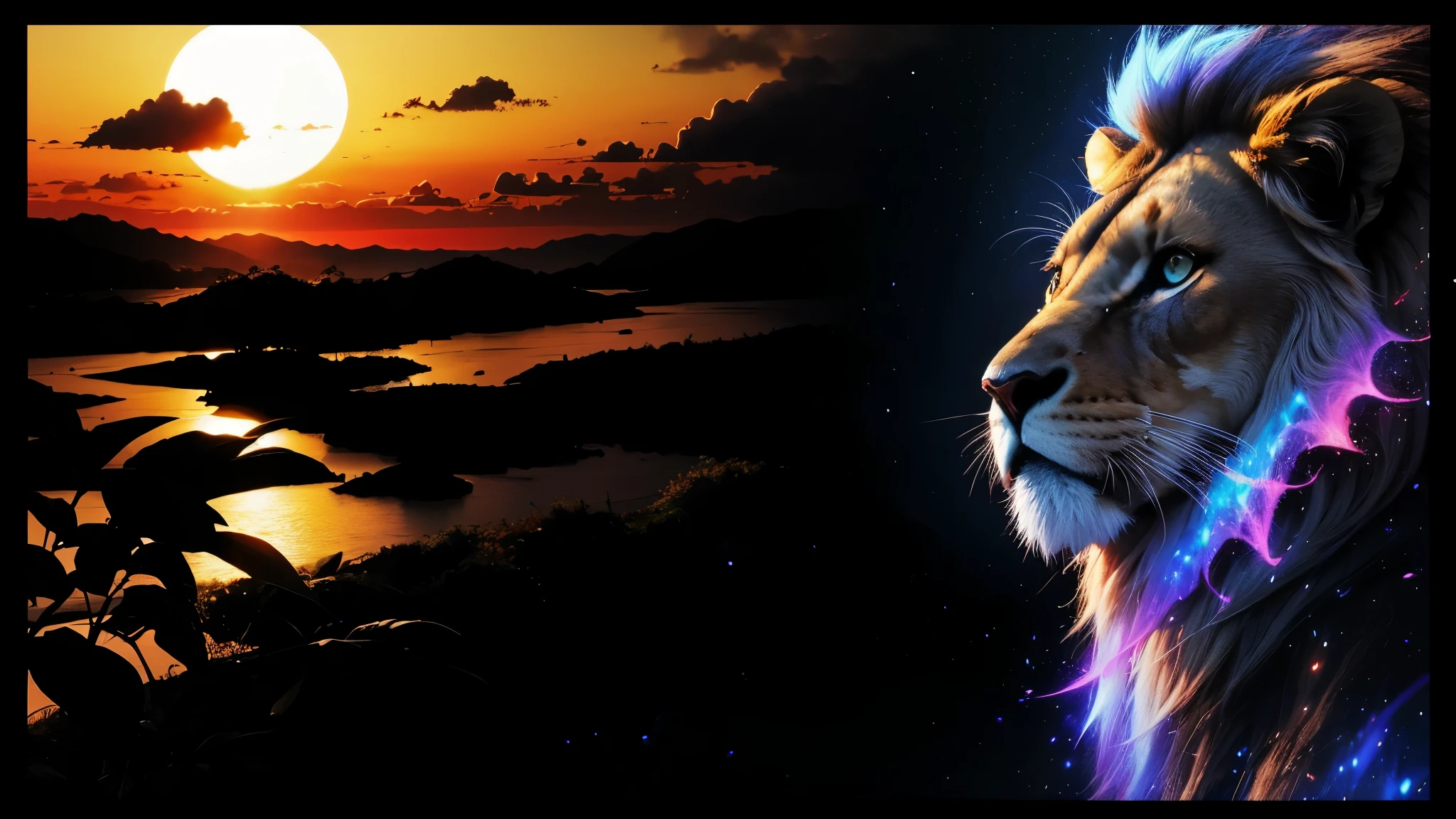 lion, Divine lion, naturais, Natureza, Natureza, Linda, Rendering, Fotorrealista, UltraHigh definition, 4K, texturasdetalhadas, Thunder, sombras detalhadas, cores detalhadas, por do sol, sol se pondo, sunset, Natureza Linda, Grande Divino, por do sol, contraste detalhado, Contraste realista, high resolution, cores detalhadas, fogo, eletricidade, divina criatura, 8k, Realista detalhado, 16K, 8k, High definition, contraste detalhado, Contraste realista, high resolution, cores detalhadas, fogo, eletricidade, divina criatura, 8k, Realista detalhado, elegante, 