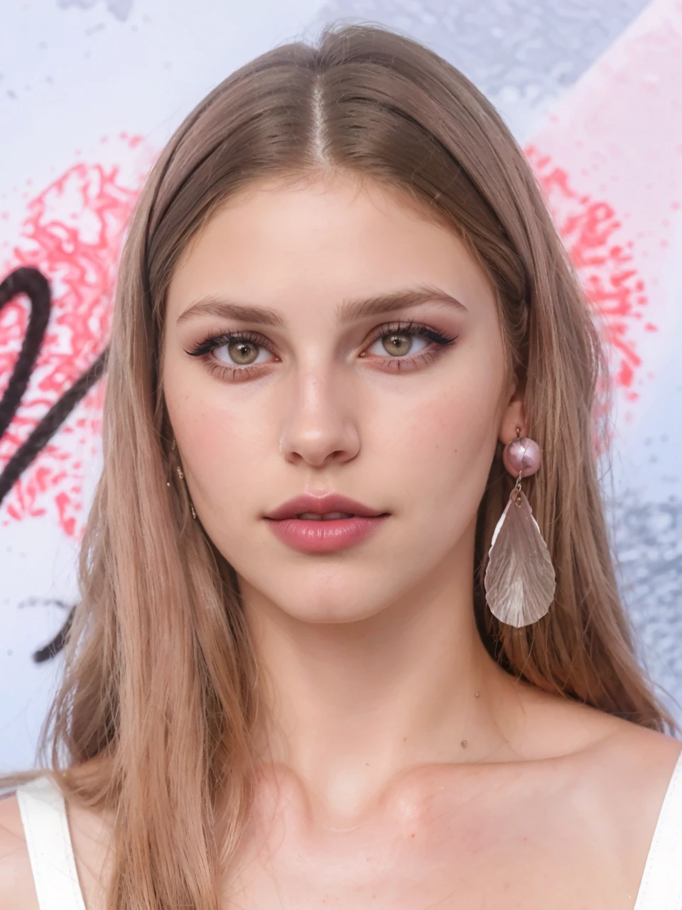 Wavy brown hair, (RAW photo, realism: 1.8), (very dark lip gloss, jet pink lipstick, many eyelashes, dark black eye shadow, shy, blushing, high quality, high resolution, depth of field, chromatic aberration, caustic, wide light, natural colors, 20 year old woman), necklaces, chokers, earrings, bracelets, wear many accessories, style A good woman,l, silk pink shirt, upper body, beautiful skin, lots of exposure, very  line, looks delicious, lips that make you want to kiss, scruffy futon, swimming underwater,