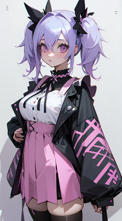 Anime girl, pastel goth outfit, fashion design