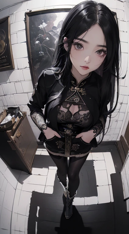 Black corset,束缚、(in a prison cell)、full body Esbian、((top-quality、8K、​masterpiece:1.3))、Crisp focus:1.2、Beautiful woman with perfect body shape:1.4、Slender Abs:1.2、((layers-Cut、Colossal tits:1.2))、(Sateen、Street:1.2)、a wet body:1.5、Highly detailed facial and skin texture、A detailed eye、Bery short hair,BDSM,Slave,rubber