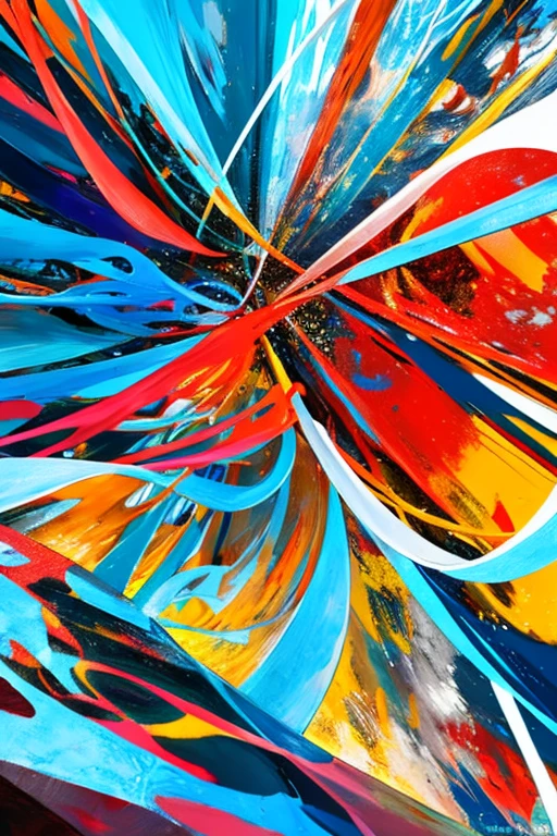 Abstract art: confusion in mind; everything going fast and out of control