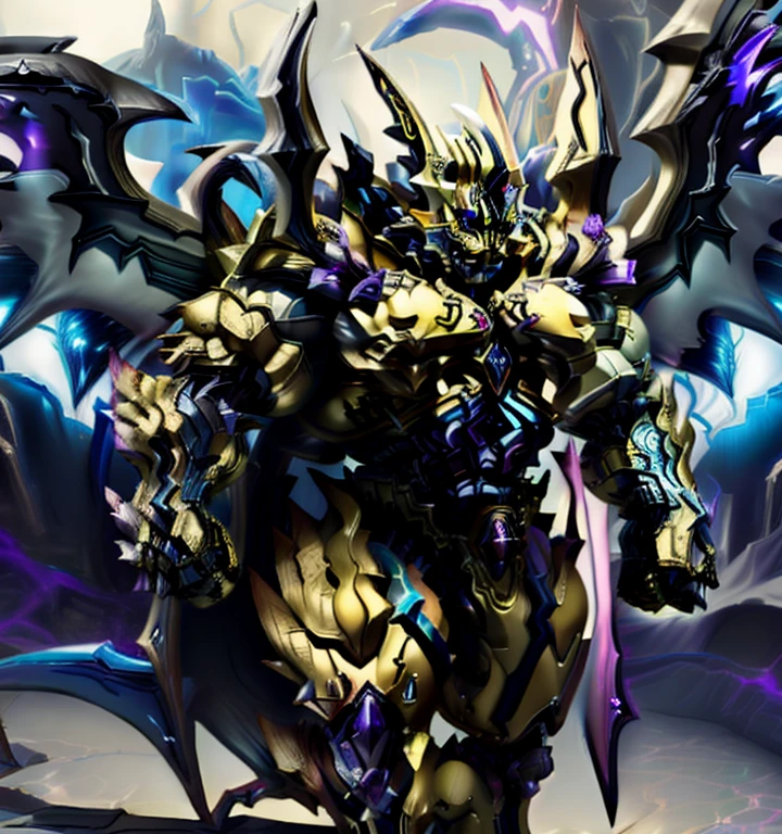 ZERAORA, (masterpiece, best quality, detailed:1.2) (Pokémon) Powered exoskeleton with the same design as Zeraora big muscle, GIANT, pecs, triceps, traps, waist narrow. bulge in the crotch, with huge golden laser sword, body full of huge muscles. also have a cloak on my back. The cloak is so long that it touches the ground, showing off muscles, mechs, Correct limbs, detailed full body, Very muscular, Large pecs, Heavyweight, Bodybuilder figure, Wearing cyberpunk mecha, big bump, sparkling skin, Vibrant colors, 4K, realism, Don't stray too far from Zeraora's design, Furry Heroes, Main is yellow COLOR, have big wings.
