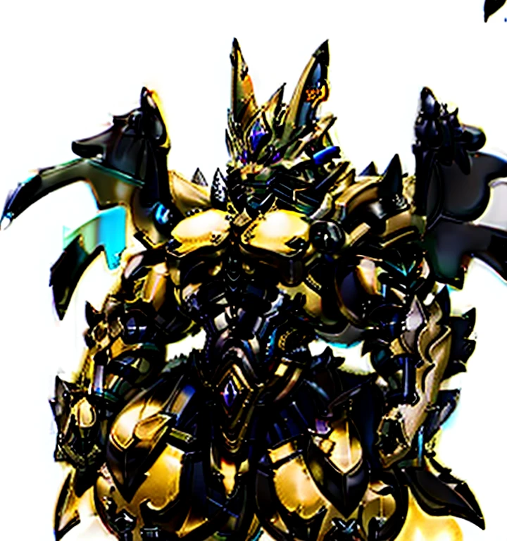 ZERAORA, (masterpiece, best quality, detailed:1.2) (Pokémon)  Powered exoskeleton with the same design as Zeraora big muscle, GIANT, pecs, triceps, traps, waist narrow. bulge in the crotch,  with huge golden laser sword, body full of huge muscles. also have a cloak on my back. The cloak is so long that it touches the ground, showing off muscles, mechs, Correct limbs, detailed full body, Very muscular, Large pecs, Heavyweight, Bodybuilder figure, Wearing cyberpunk mecha, big bump, sparkling skin, Vibrant colors, 4K, realism, Don't stray too far from Zeraora's design, Furry Heroes, Main is yellow COLOR, have big wings.