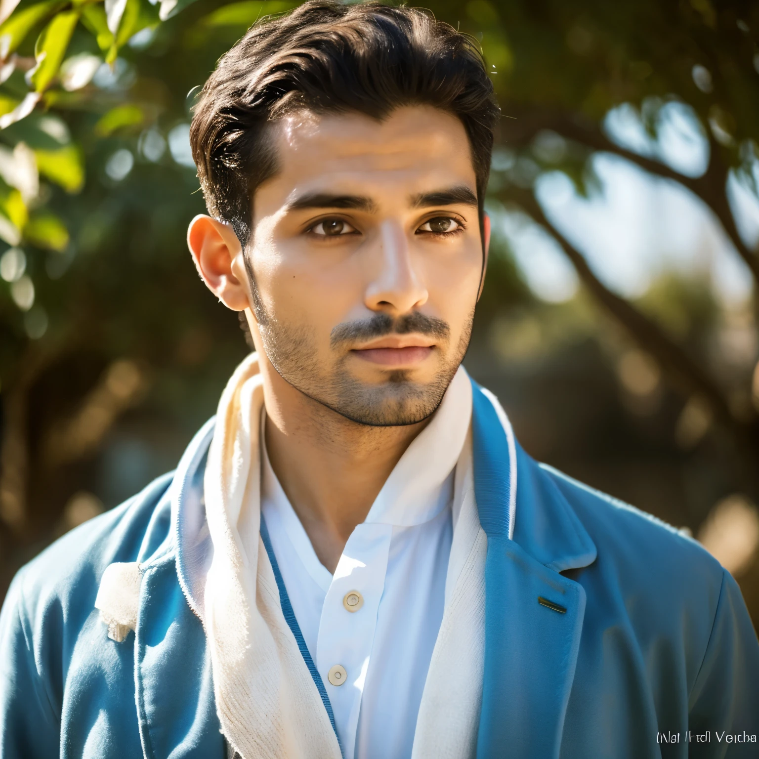 Arab man soft sunlight