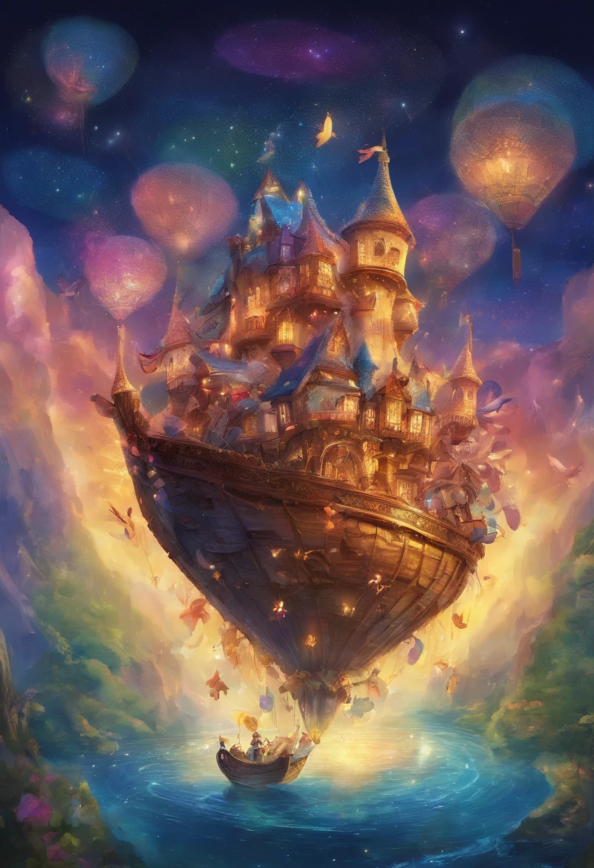 Flying Ark，A diamond-like ark，An atmosphere full of dreams and hope，Bright and fun，Different world，The best of art．