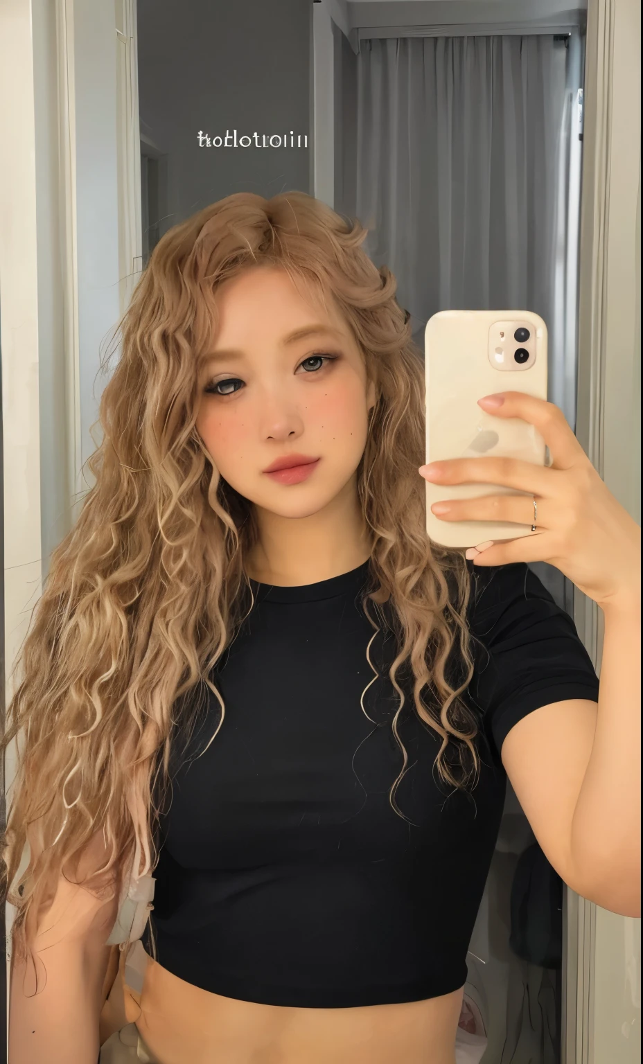 Rose curly blonde hair