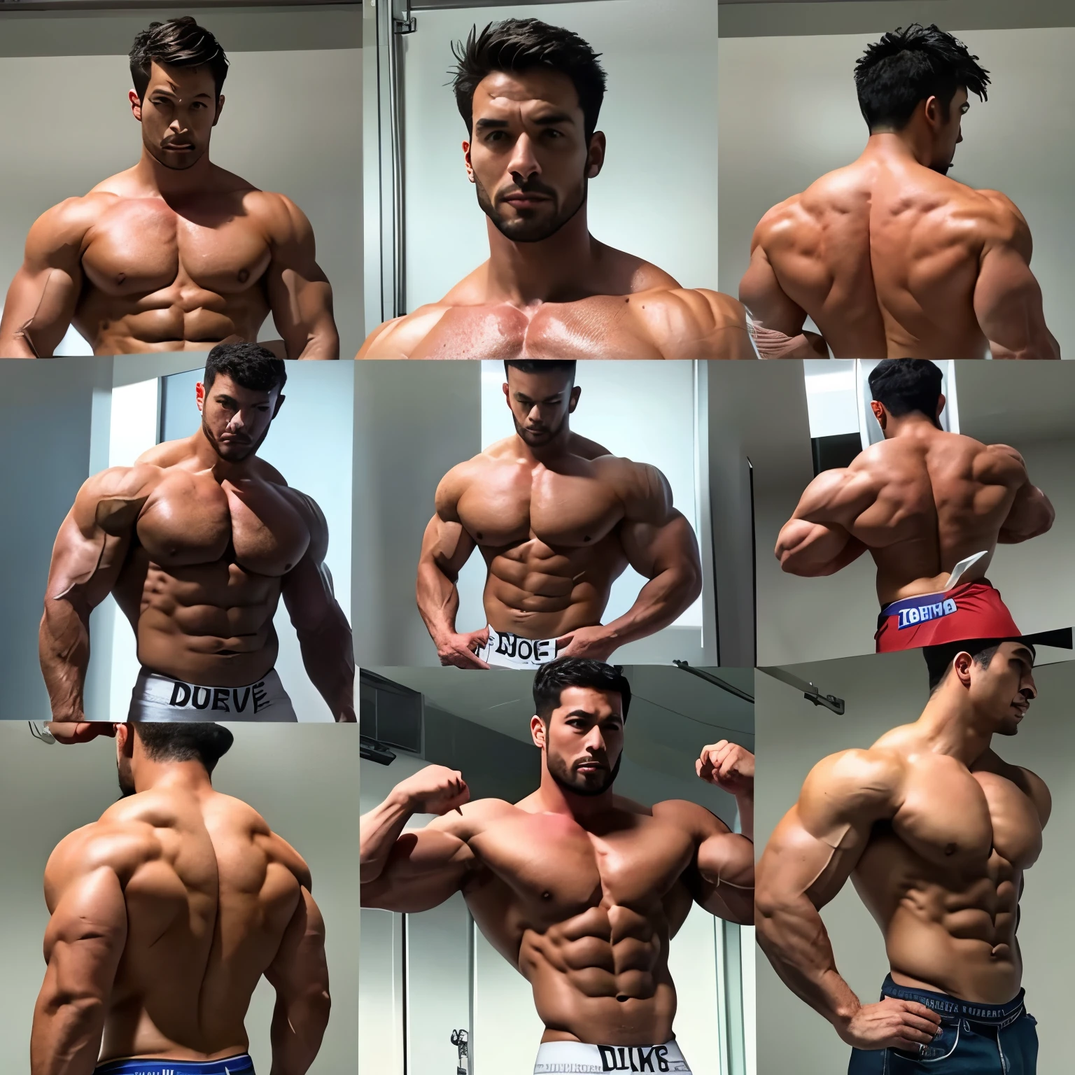 Muscular、Macho、Rugged、Strict、color々Big、Broad shoulders、Thick arms、the neck is thick、dove chest、Six-pack、Six Pack、Because I'm a girl