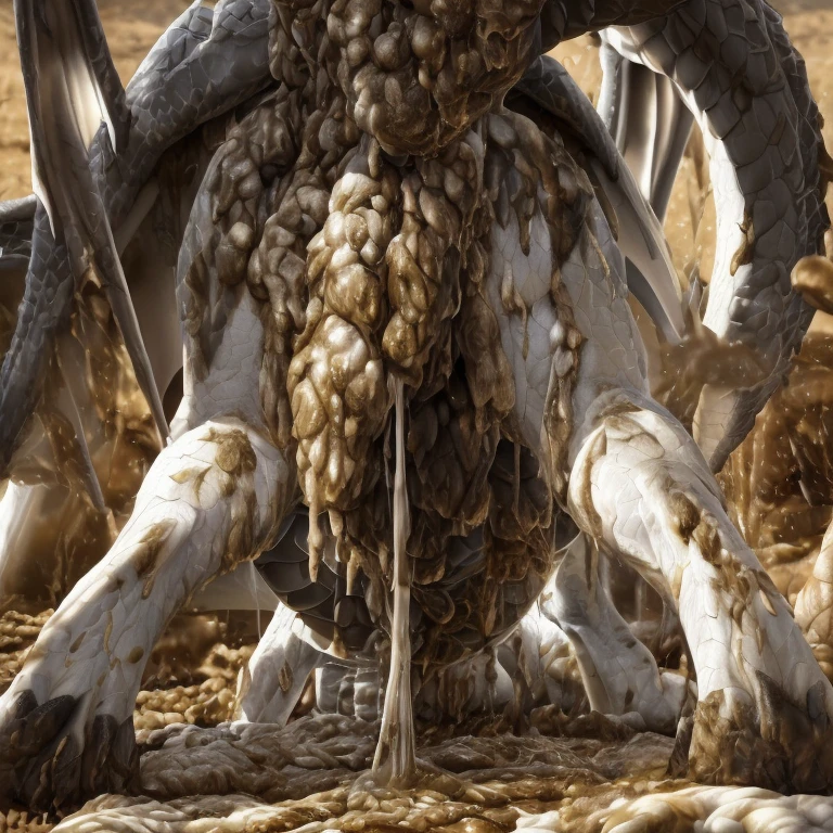 photorealistic, solo, ((((ass up, feral dragon, hyper excessive feces)))), hyper realistic, cinematic colors, cinematic lighting, incredible detail, 16k resolution, award winning photography, ((((feral, rear view)))), ((((white feces, white scat, excessive white scat spatter on ground, projectile scat)))), ((((rear view)))), ((((white scat))))