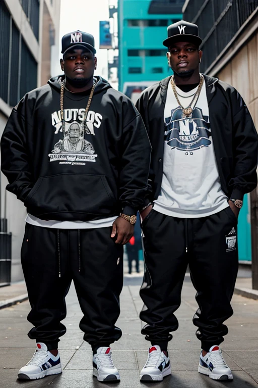 los raperos de nueva york y los angueles. thupac y notorious big, en sus ropas la palabra [ LA KLIKA SKUAD ].ropa estilo urbana 90s. u.s.a [ MANGA]. pag.1,2,3y4. 