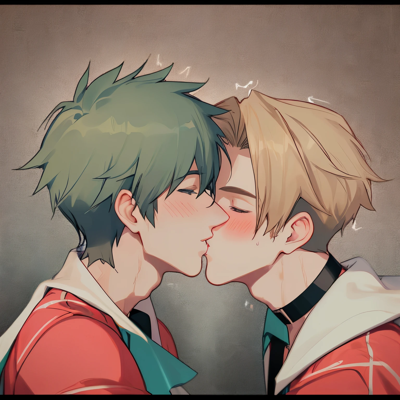 Kissing two guys