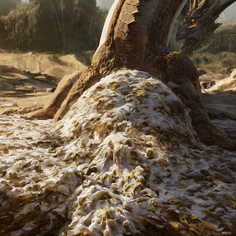 photorealistic, solo, ((((lying on stomach, feral dragon, excessive white feces, screaming)))), hyper realistic, cinematic colors, cinematic lighting, incredible detail, 16k resolution, award winning photography, ((((feral, rear view))))