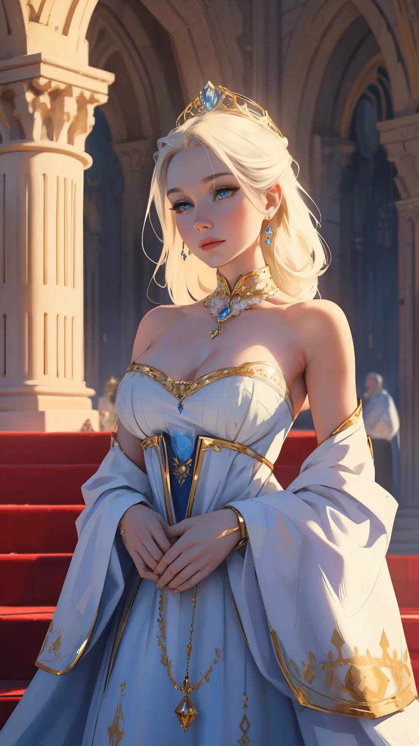 masterpiece, best quality, 1girl, (colorful),(finely detailed beautiful eyes and detailed face),cinematic lighting,bust shot,extremely detailed CG unity 8k wallpaper,white hair,solo,smile,intricate skirt,((flying petal)),(Flowery meadow) sky, cloudy_sky, building, moonlight, moon, night, (dark theme:1.3), light, fantasy,