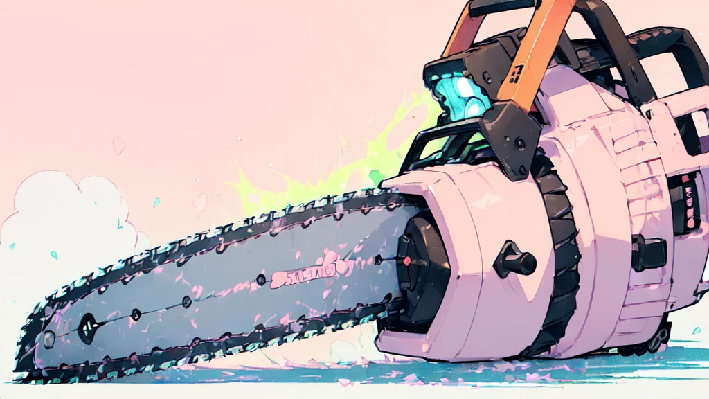 (Cute illustration:1.5),(pastel color:1.5),(Cute,kawaii,Dolce:1.2),(watercolor paiting:1.1),
1girl in,Solo,
oversized hooded jacket,
Full body,open stance,
BREAK
(A chainsaw that glows furiously:1.5)
(In his hand he holds a huge chainsaw:1.6),
(Huge and cute weapons , Huge and cute weapons:1.3),(low angle full body shot:1.2)

break
Simple background,
bold outline,Flat color,fine outline,Pink outline,
nice hand, Perfect hands,Hold the chain perfectly、A chainsaw that glows furiously,longshot ,Wide Shot