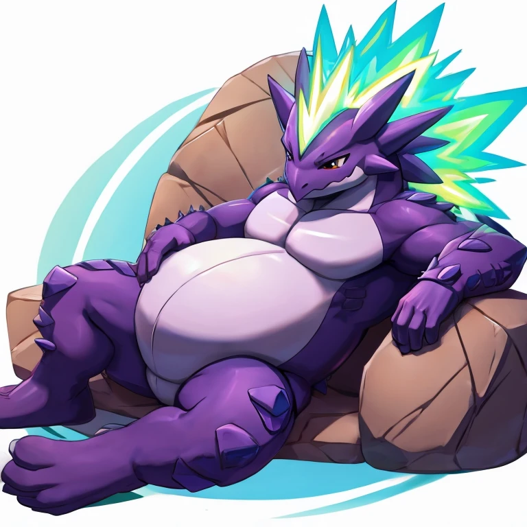 [Pokemon Low-key Toxtricity], belly,  , reclining 