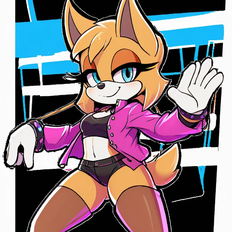 EDM mobian female, disco jacket,