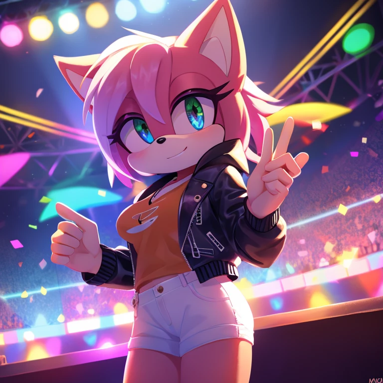 EDM mobian female, disco jacket,