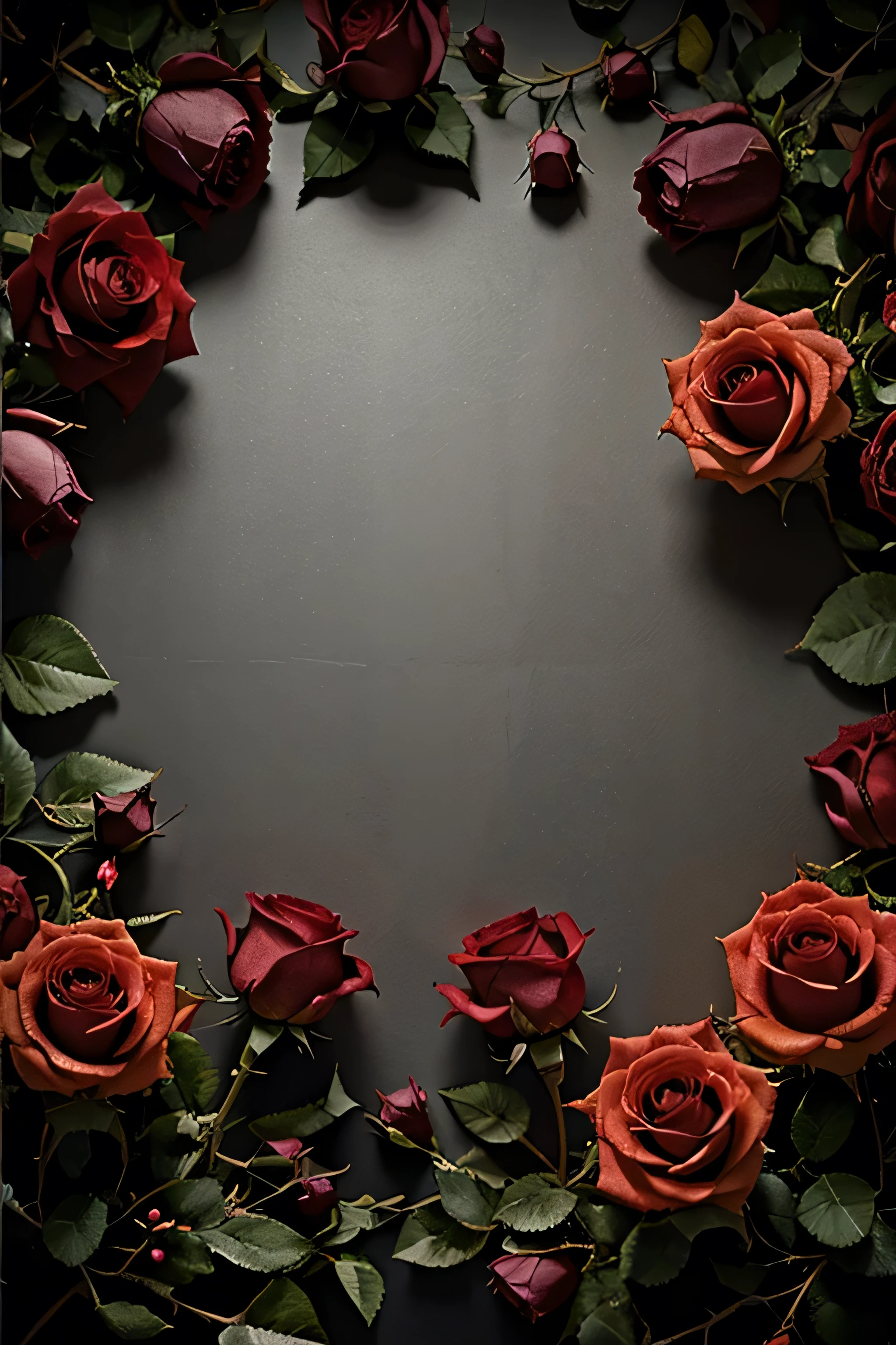 Make a background filled only with roses and thorns