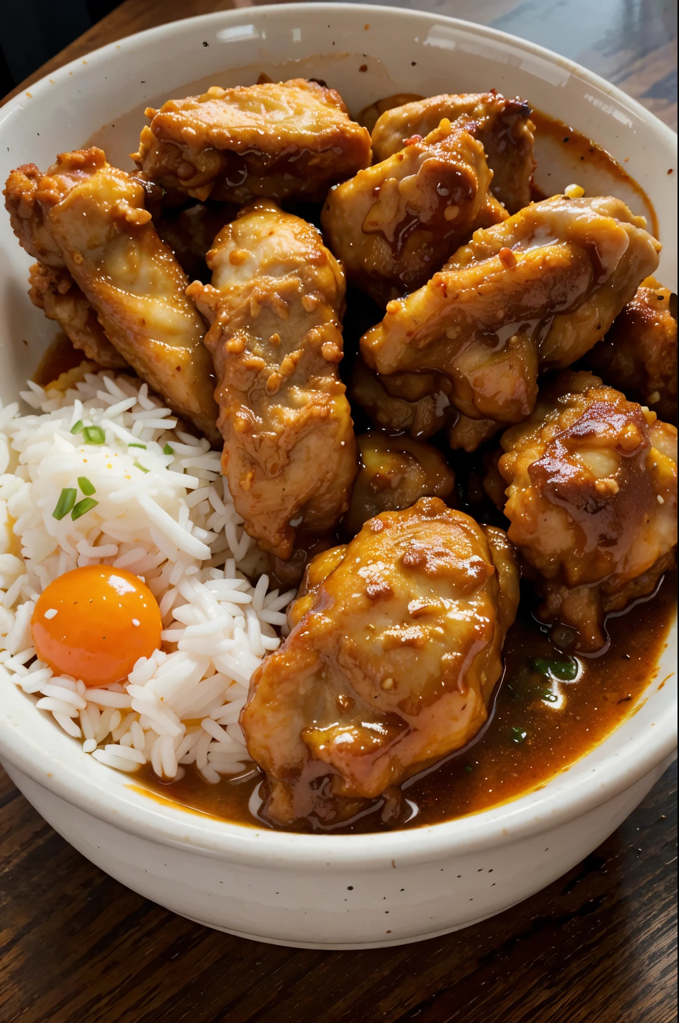 Boneless Korean Fried Chicken in Bowl for restaurant 