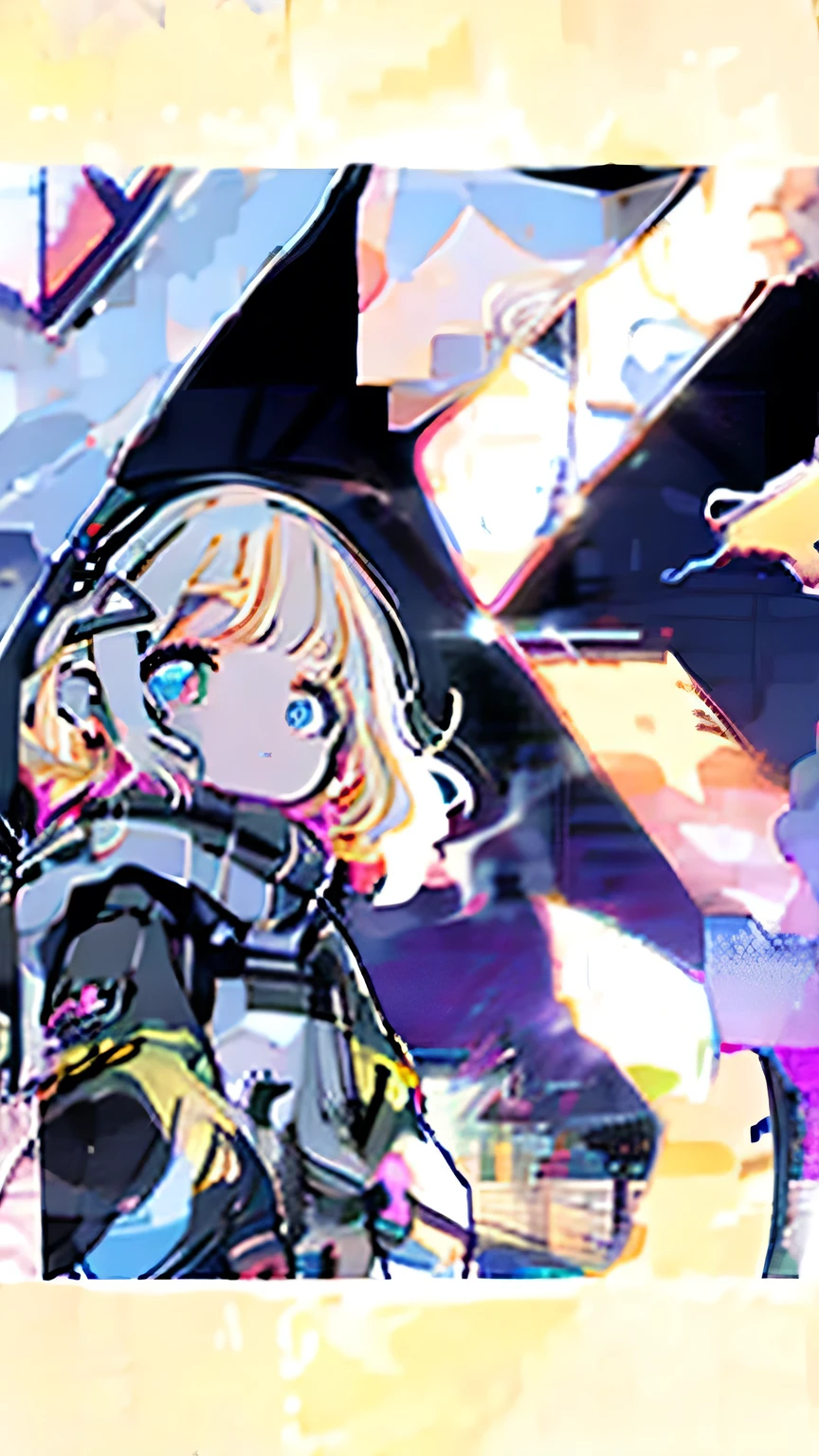 (1female\(cute,kawaii,small kid,short hair,hair color light blonde,hair clip,cosmic eye color,big eyes,pale skin,extremy white skin,glossy body,futuristic costume,full body\)),background\(at noisy city,neon lights,outside,night\), BREAK ,quality\(8k,wallpaper of extremely detailed CG unit, ​masterpiece,hight resolution,top-quality,top-quality real texture skin,hyper realisitic,increase the resolution,RAW photos,best qualtiy,highly detailed,the wallpaper,cinematic lighting,ray trace,golden ratio\),dynamic angle,from below