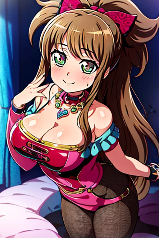 
masterpiece, best quality, ultra-detailed, kawaii, cute, lovely, sexy, ero, extremely detailed, 4K, 8K, best quality, beautiful, anime style, latex bodysuit, beautiful eyes, large breast, tattoo, ahegao ,imai lisa,bang dream!,brown hair,green eyes,ponytail,long hair,bangs,parted bangs,sideburns,long locks,side locks,medium breasts,groin,off shoulder,necklace, leaning forward,seductive smile,see-through,cleavage between breasts,seductive smile,naughty expression,sexy pose,seductive smile,heart shaped pupils