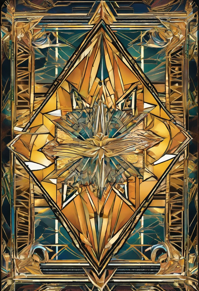 A flying diamond ark，There is a rainbow in the sky，gorgeouysterious，An atmosphere full of dreams and hope，The best of art．