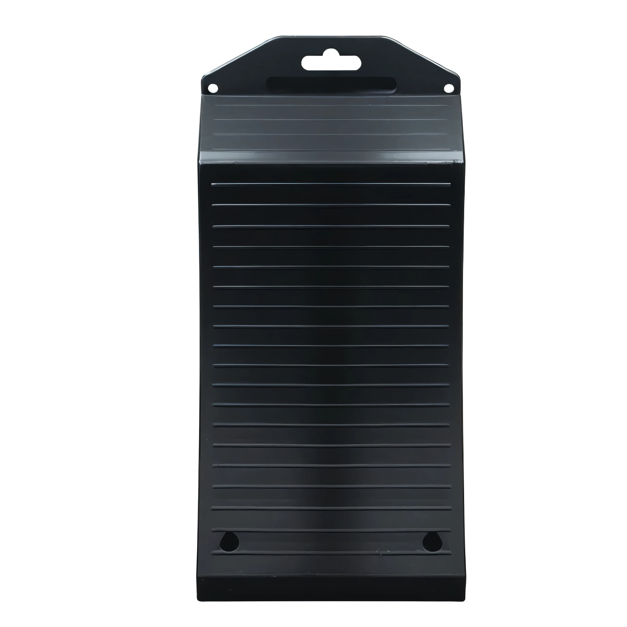 a close up of a black plastic box with a white background, black plastic, product photo, Bottom View, Sexual dysfunction, 3 0 0 mm, 300 mm, Bottom Angle, 2 1 0 mm, Bottom View, Maximum, On a clear background, 200 mm, 2 0 0 mm, 200 mm, Alps, official product photo,unbelievably realistic,Real-world scenarios