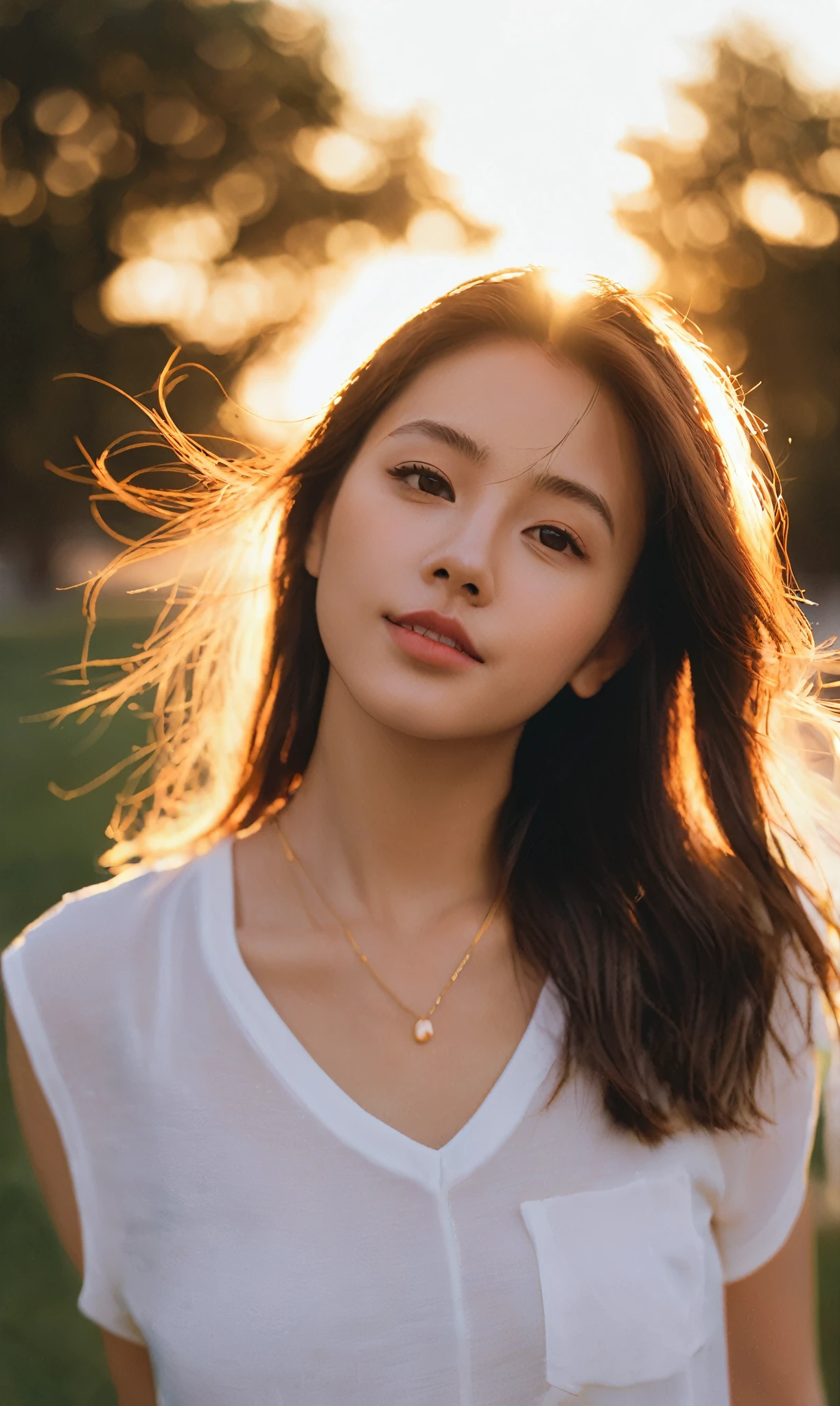 xxmixgirl, 1girl sunset details, Ultra-realistic dramatic lighting and shadows (commend, simulation, Kodak film) author:Brandon Woelfel Ryan McGinley