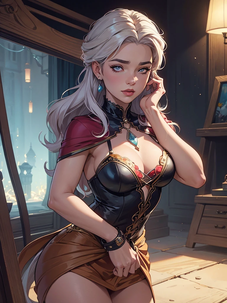 Personagem mulher Rainha Anna de Arendelle com marcas de guerras Imagem de desenho animado de uma mulher .Ilustra??o estilo desenho animado, estilo de arte dos desenhos animados, estilo de arte dos desenhos animados, estilo de illustration digital, design de personagens altamente detalhado, arte digital detalhada coragem, Forest fan art, Design de personagens de retrato, linda illustration digital, retrato de alta qualidade, Arte em quadrinhos, mulher jovem cabelo com transas lindas . Queen Anna of ArendelleBeautiful lined eyes Medium large bust and wonderful sexy clothes. expressão de imagem de desejo sexual da cintura à illustration da cabeça Rainha Anna de Arendellerealista, 1 garota, accent lighting, brilho, obra de arte, melhor qualidade, 1 garota, cabelo longo loiro ondulado, olhos azuis, equestrian uniform, (obra de arte:1.4), melhor qualidade, ((realista)), alta qualidade, ultra detalhado, (illustration:1.05), (lindo:1.05), (lindo detailed eyes:1.05), (Cinematic Light:1.1), corar, lua, noite, rosas, rosa pastel, Gothic Tetradic Colors, brilho, seios grandes, coxas grossasTurnaround sheet