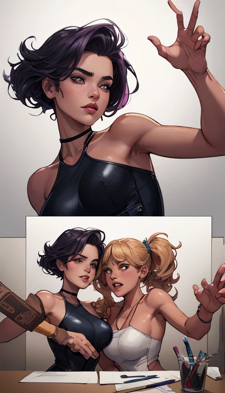 Personagens GTA estilo artgerm femininas Yvonne Strahovski estilo de desenho animado:1.2), Woman from Southern Brazil Drawing Art Gaucho Artline white background woman Cartoon image of a woman , roupas sensuais , garota super valente destemida , Ilustra??o estilo desenho animado, estilo de arte dos desenhos animados, estilo de arte dos desenhos animados, digital illustration style, design de personagens altamente detalhado, arte digital detalhada fofa, City fan art, design de personagem retrato, beautiful digital illustration, retrato de alta qualidade, arte em quadrinhos, retrato do design do personagem, Busty without clothes and medium breasts female character two girlfriends Beautiful character pose in dynamic pose two women together Yvonne Strahovski on the left and together with Jennifer Connelly on the right with a symmetrical body with a corset and beautiful breasts, corpo bem definido, delicado e sensual, estilo de desenho animado, digital illustration with each other artgerm style Angelica - Fate/Kaleid Liner Prisma Illya cartoon style digital illustration colorful background diverse attractive woman sesy beautiful female symmetrical breasts beautiful breasts in cartoon style digital illustration art, melhor qualidade,Cartoon style digital illustration style Jill Valentin resident Evil (papel de parede extremamente detalhado da unidade CG 8k), (melhor qualidade), (best illustration), (melhor sombra), absurdos, Realistic lighting, (abismo), lindo brilho detalhado, arte de , Cartoon style digital illustration style artgermstyle Cartoon style digital illustration GTA uma imagem de desenho estilo Cartoon estilo ilustração digital estilo GTAanimado de uma mulher em um top de biquíni e calças pretas, Senna do League of Legends, artgerm extremamente detalhado, arte digital detalhada de anime, Focused, fanart requintada altamente detalhada, Estilo Artgerm, cushart krenz arte chave feminino, princesa de cabelos loiros, fanart best art station, deusa loira, estilo de arte de fantasi